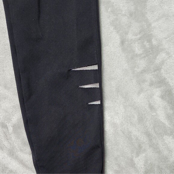 Jo + Jax Black Leggings with Decorative Cutouts on Calves Size Small - Picture 2 of 5